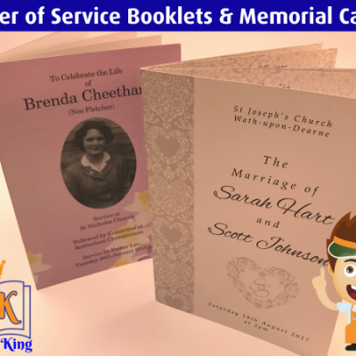 = JBP = Order of Service Booklets & Memorial Cards