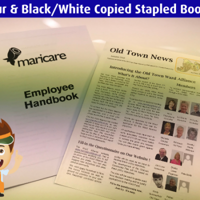 = JBP = Colour & Black White Budget Copied Stapled Booklets