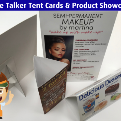 = JBP = Table Talker Tent Cards & Showcards